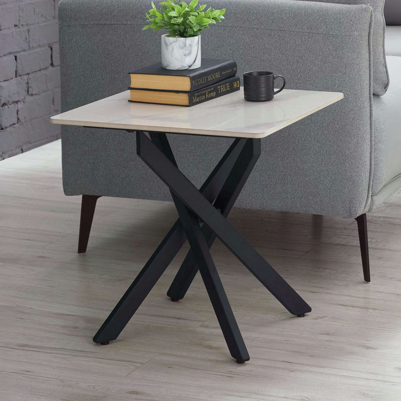 Julian Bowen Bradley Side Lamp Table - White