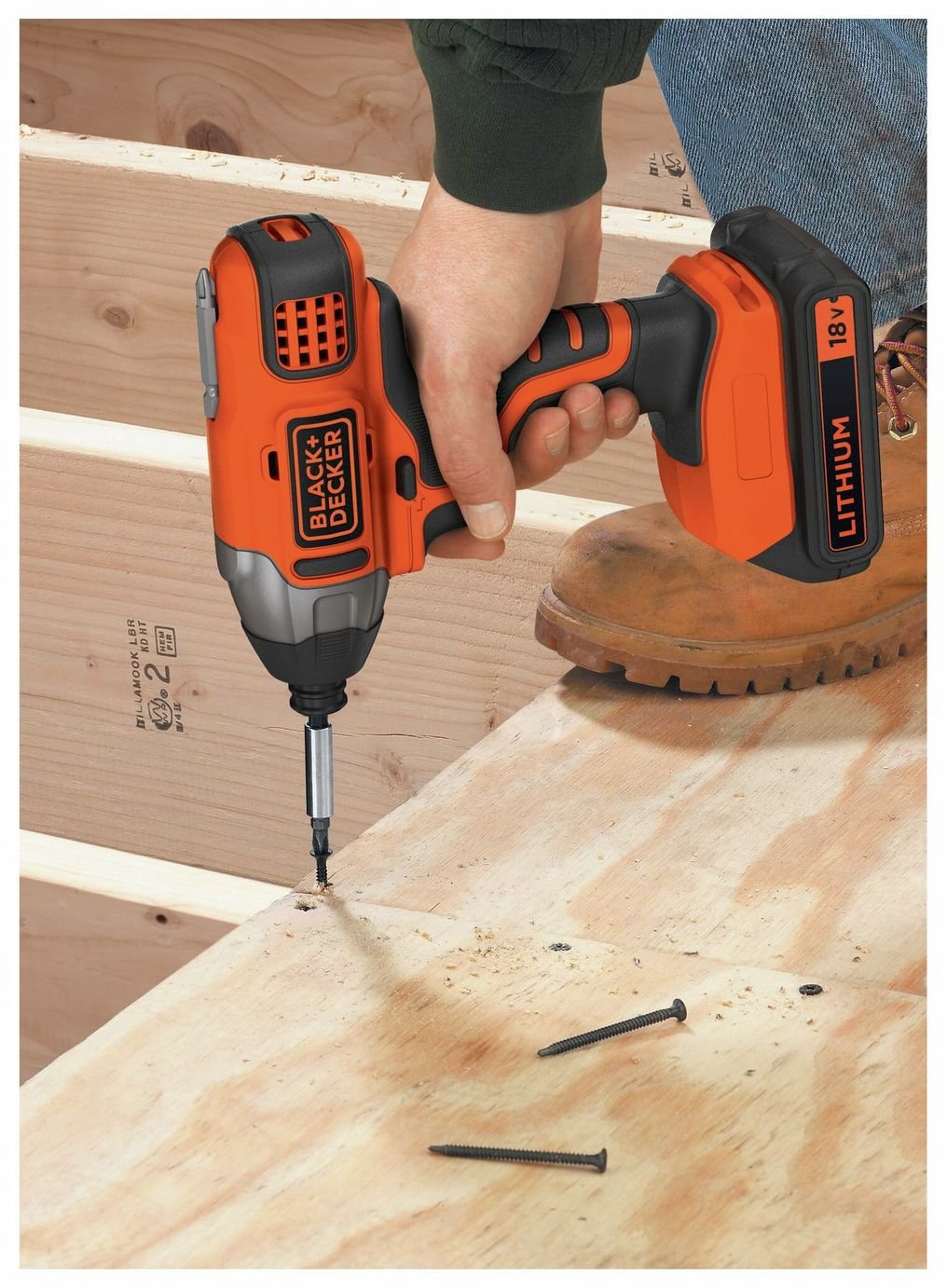 Black + Decker 1.5AH Cordless With Battery Impact Driver-18V