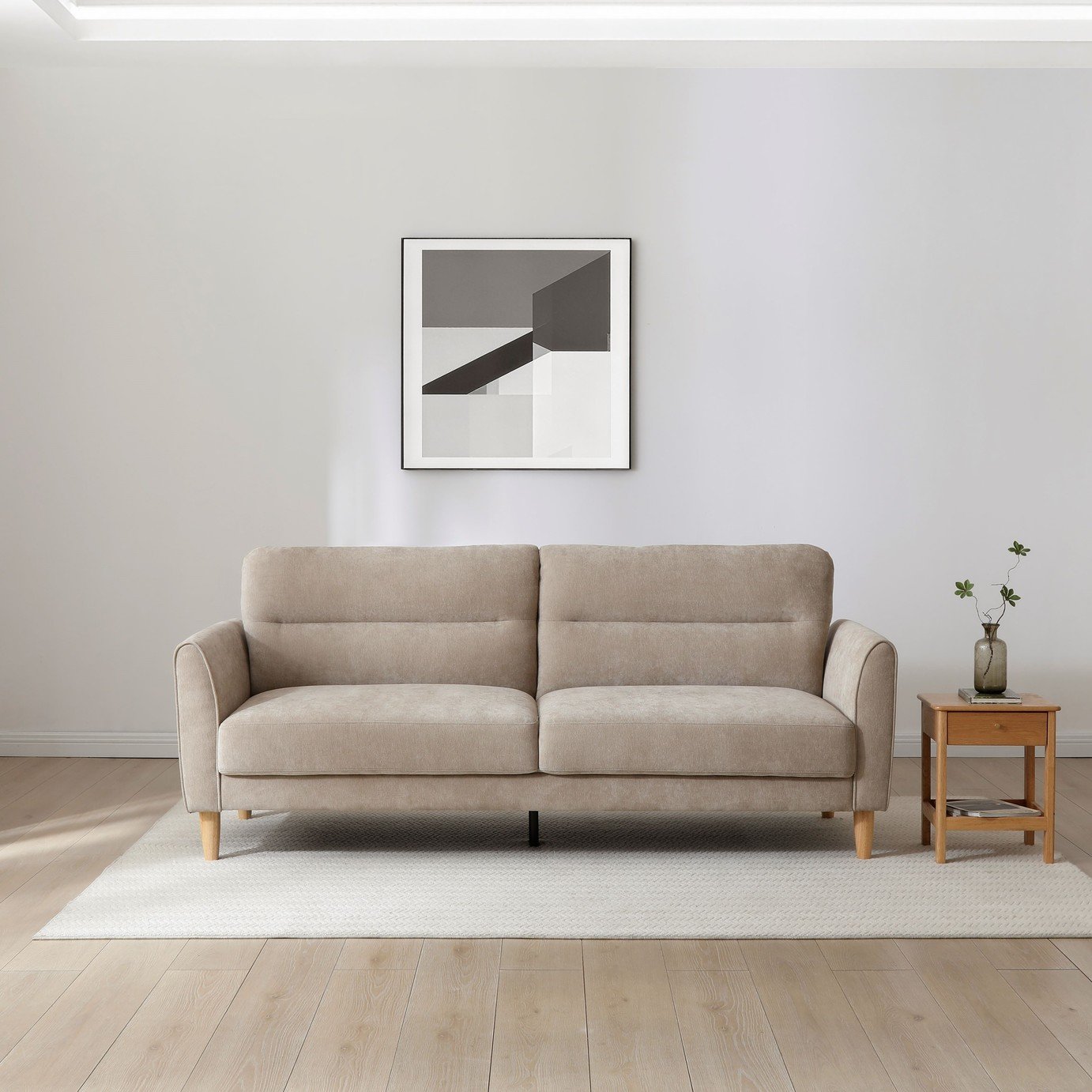 Kyoto Houston Fabric Clic Clac Sofa Bed - Taupe