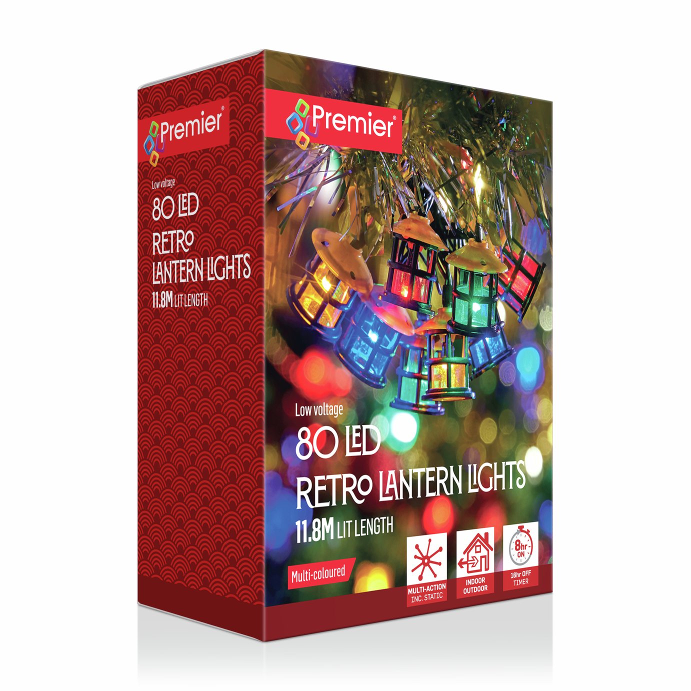 Premier Decorations 80 LED Retro Christmas Lights