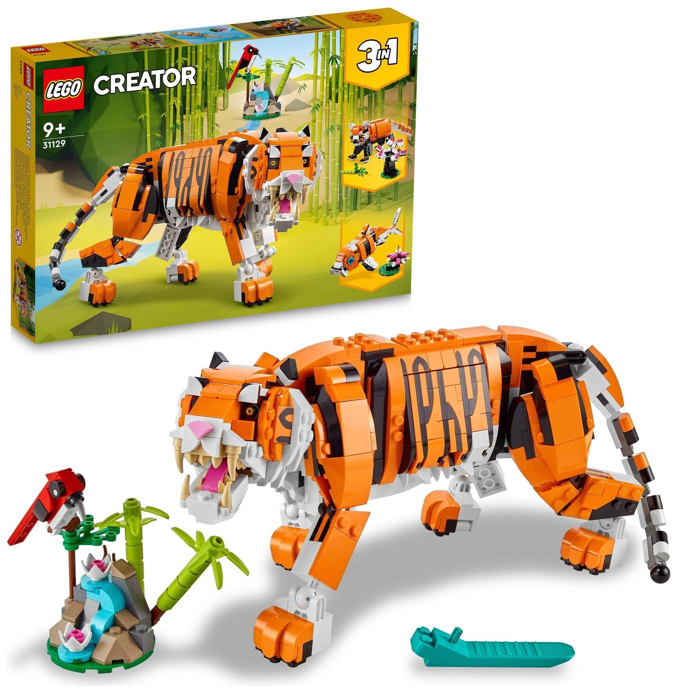 LEGO Creator 3in1 Majestic Tiger Animal Figures Toy 31129