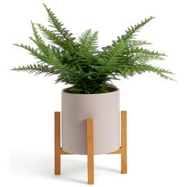 Habitat Large Faux Fern in Pot on Stand - Pink