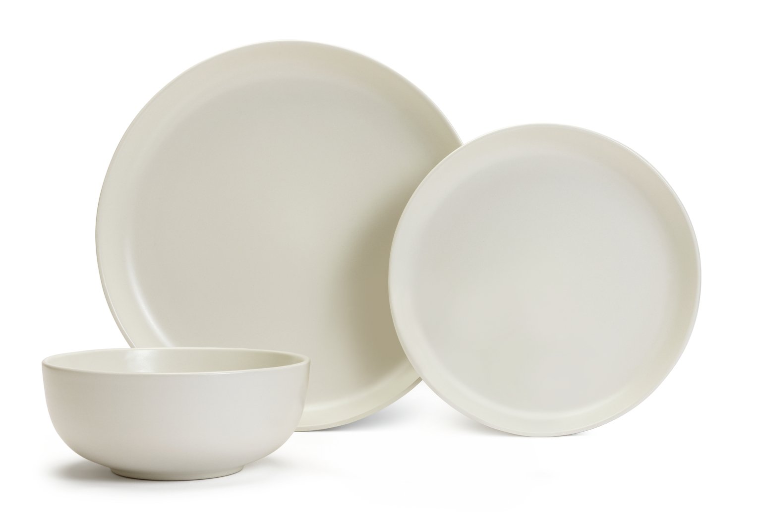 Habitat 12 Piece Stoneware Dinner Set - White