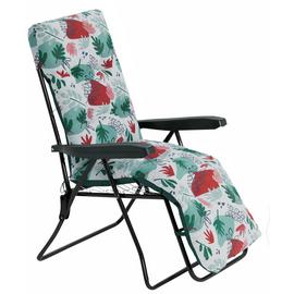 Argos Home Folding Metal Reclining Garden Chair - Green