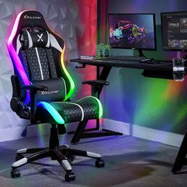 X Rocker Gaming Chair Solo RGB Audio Floor Rocker For PlayStation, Xbox, PC  NEW