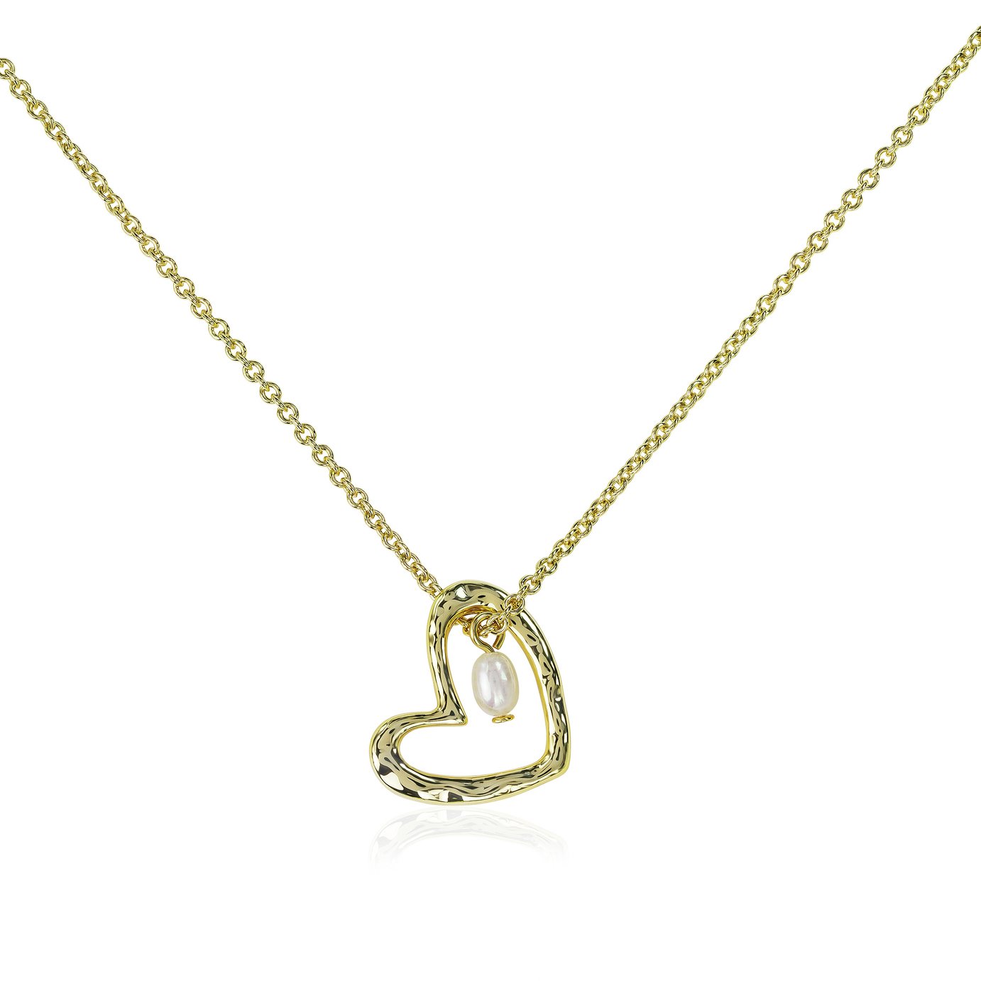 Radley 18ct Gold Plated Heart And Pearl Charm Necklace