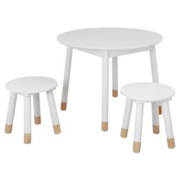 Habitat Skandi Kids Play Table & 2 Chairs - White & Acacia