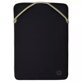 HP 14 Inch Reversible Laptop Sleeve - Black & Gold
