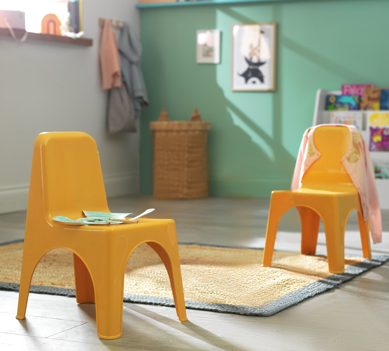 Bica Kids Set of 2 Yellow Plastic Chairs