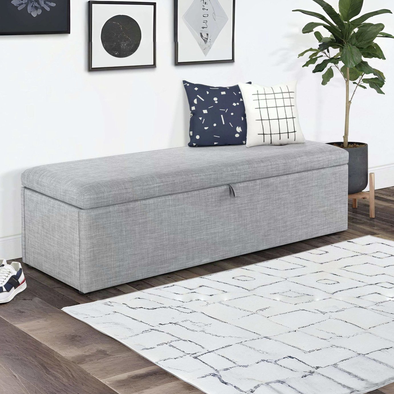 Julian Bowen Sorrento Blanket Box - Light Grey