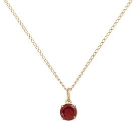 Revere 9ct Gold Garnet Solitaire Pendant Necklace - January