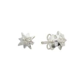 Revere Sterling Silver 0.05ct Diamond Star Stud Earrings