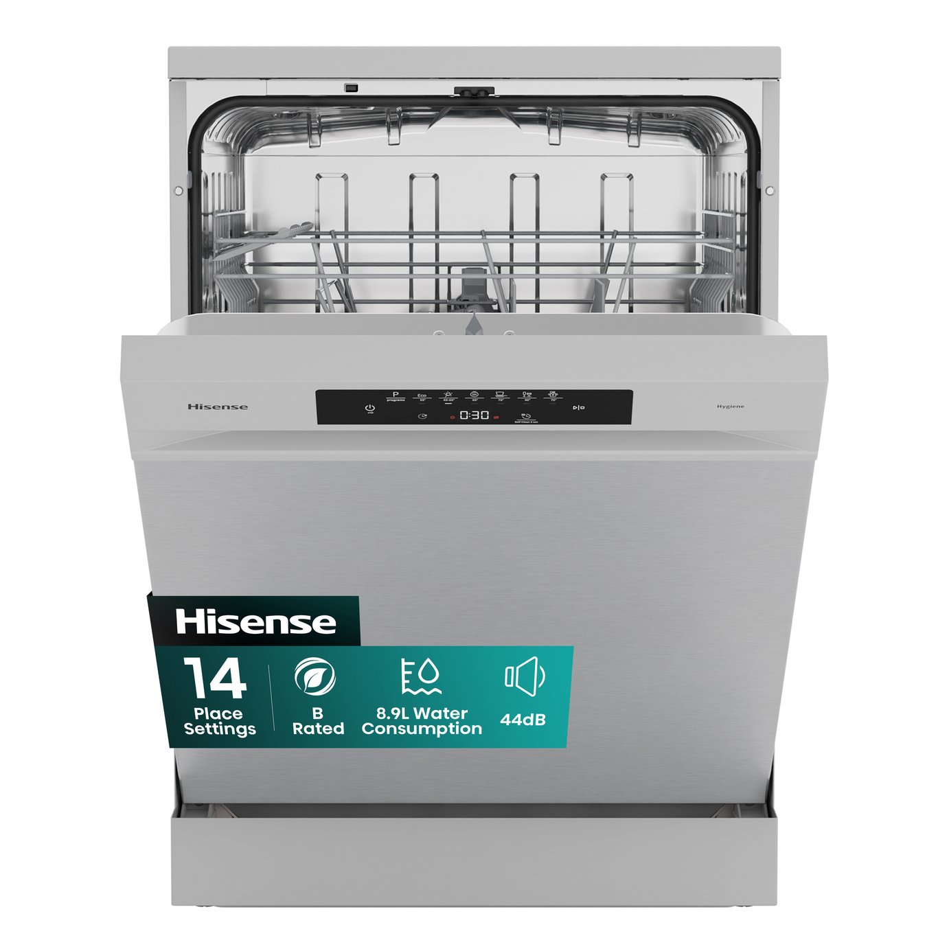 Hisense HS642B90X Full Size Dishwasher - Stainless Steel