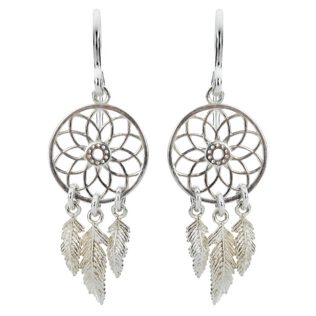 Dream catcher earrings on sale silver