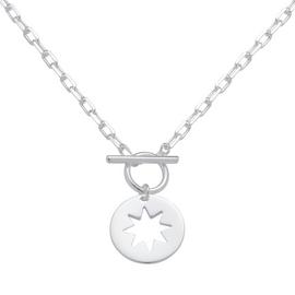 Revere Sterling Silver Star T-Bar Pendant Necklace