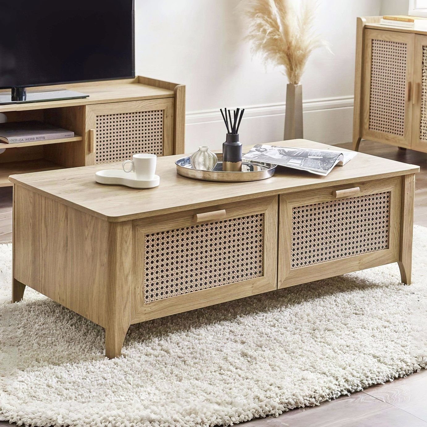 Julian Bowen Sydney 2 Drawer Coffee Table - Natural