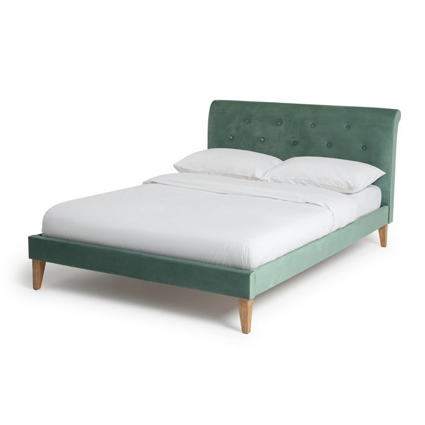 Light green outlet velvet bed