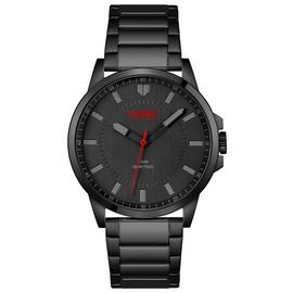 HUGO Men's Black IP Bracelet Watch
