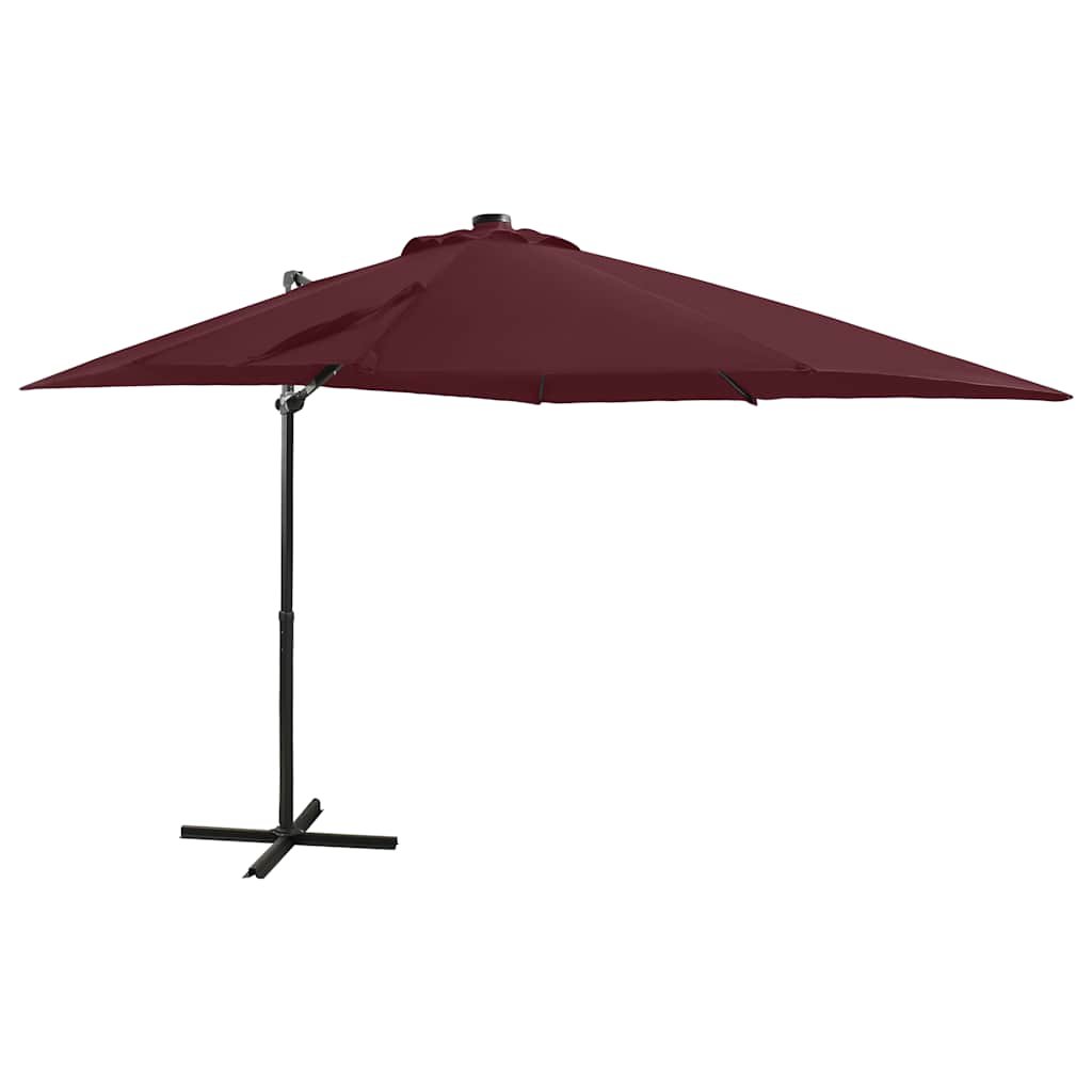 Walplus Cantilever Parasol - Bordeaux Red - 250 x 230 cm