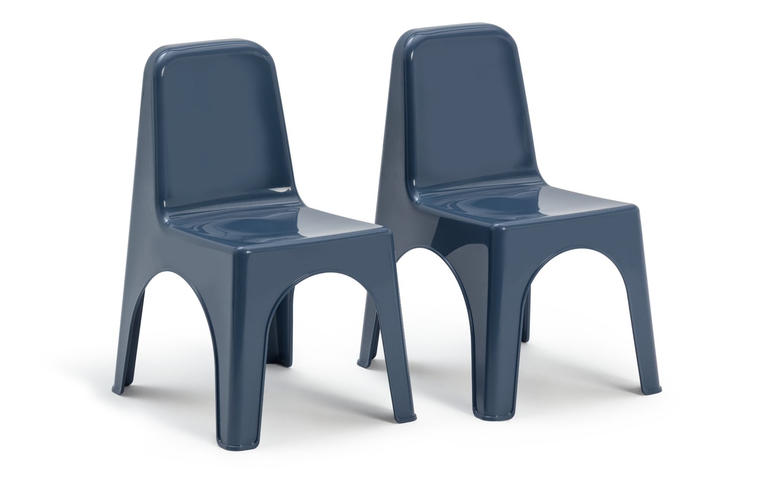 Bica Kids Set of 2 Navy Plastic Chairs