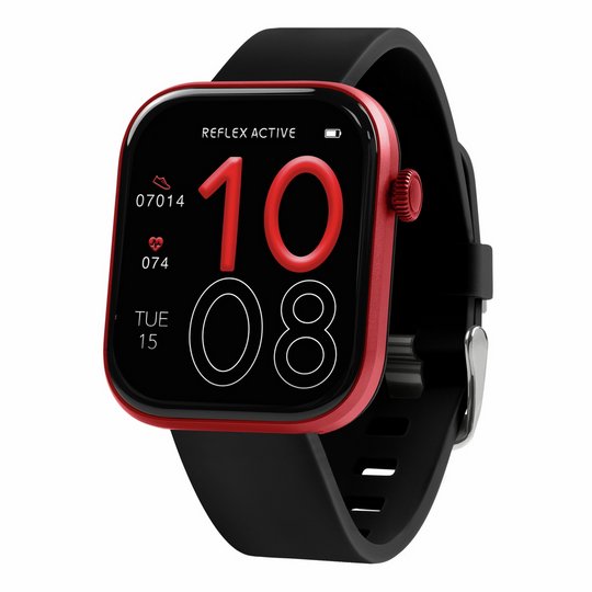 Reflex Active Spectra Black Silicone Strap Smart Watch