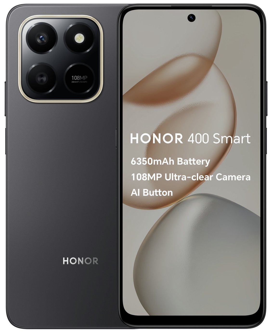 SIM Free HONOR 400 Smart 4G 256GB AI Mobile Phone - Black