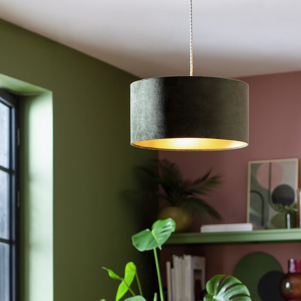 Habitat green online lampshade