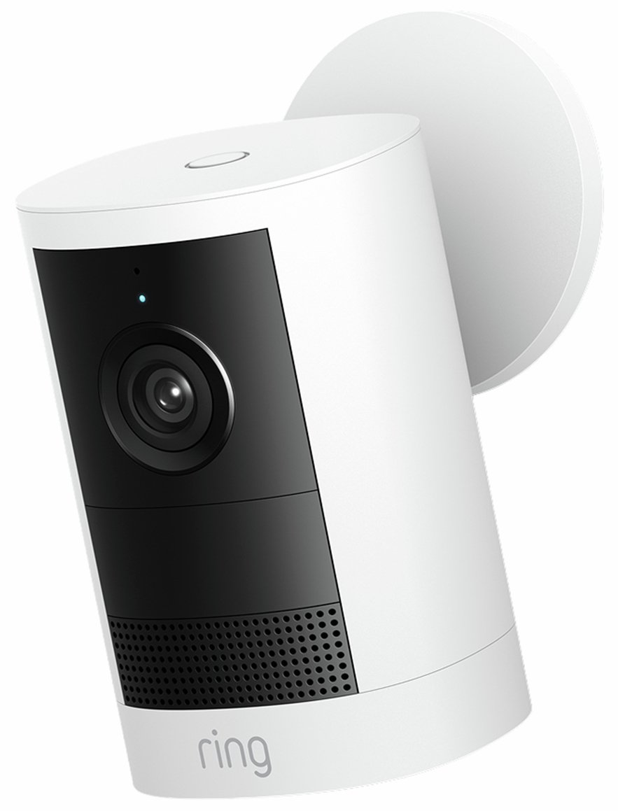 Ring Outdoor Camera Battery (Newest Gen) Retinal 2K Security Camera - White