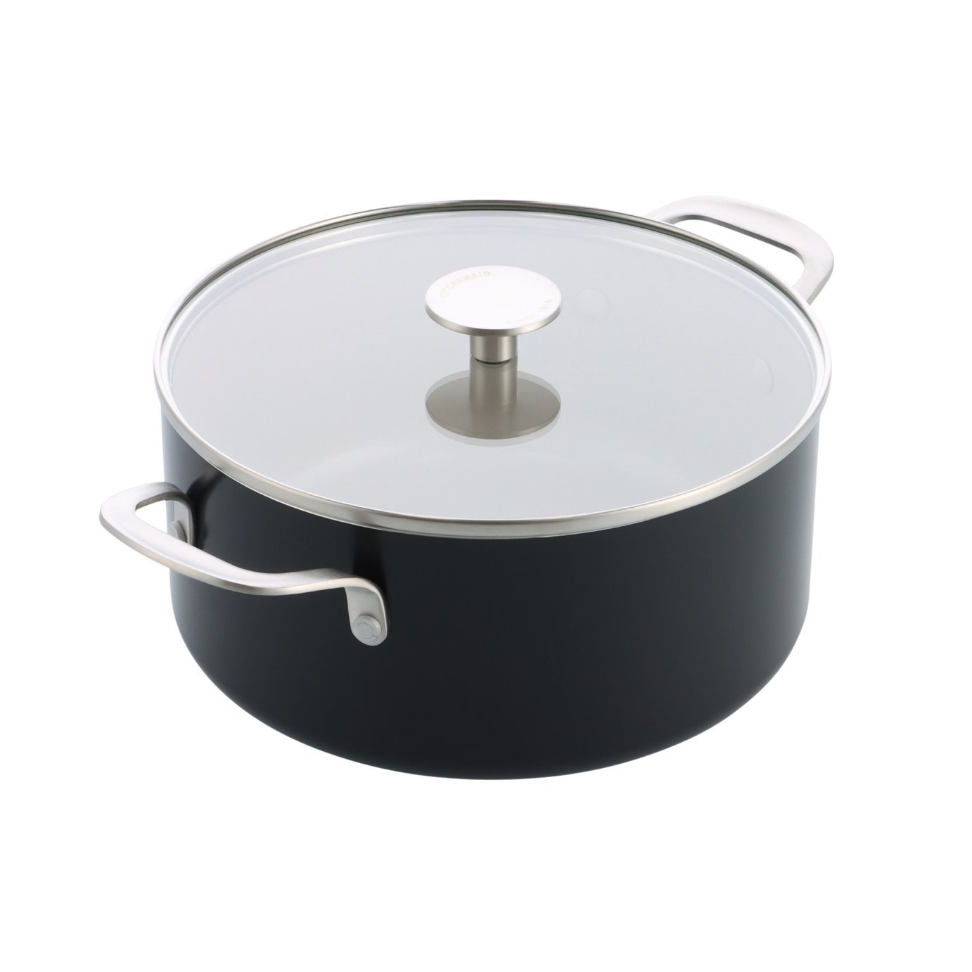 KitchenAid Black Aluminium 24cm Casserole Dish
