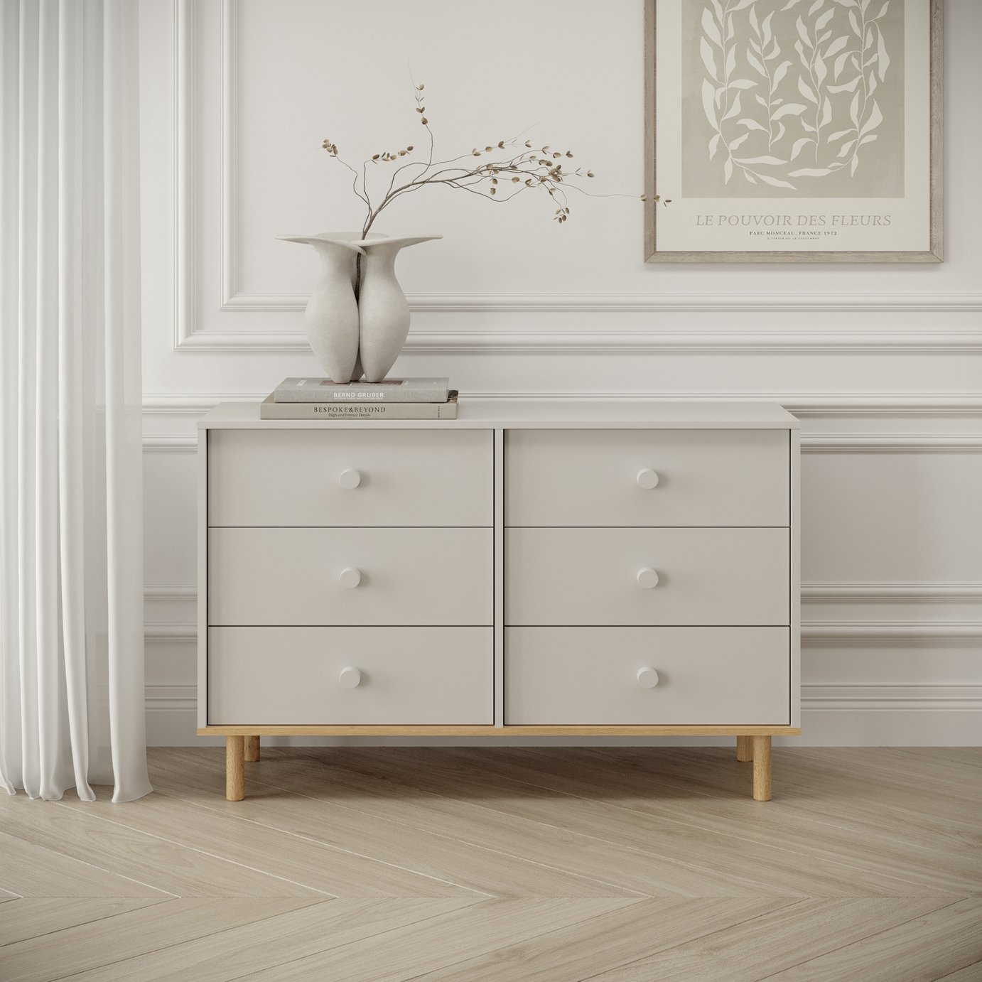 Argos Home Romie 6 Drawer Chest - Cashmere