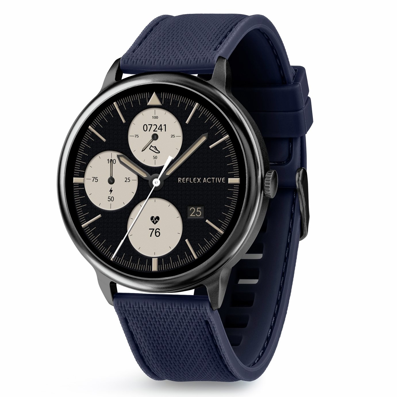 Reflex Active Spectra Navy Silicone Strap Amoled Smart Watch