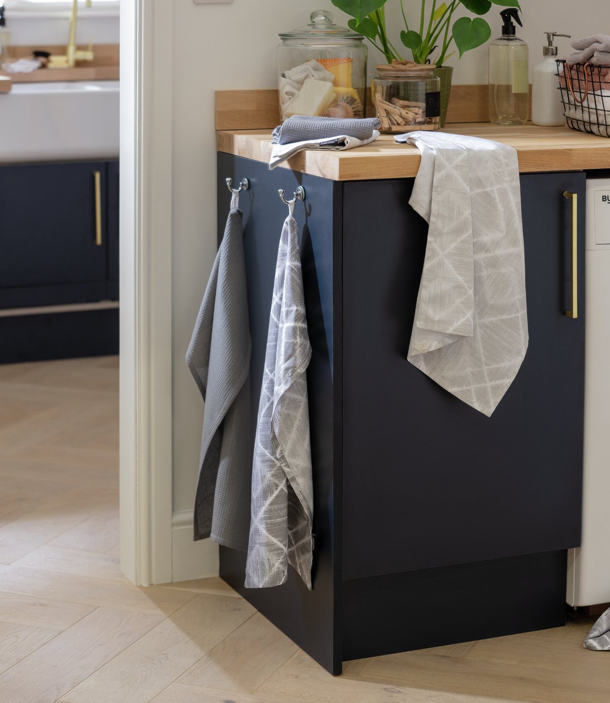 Habitat Glamour Pack of 5 Tea Towels