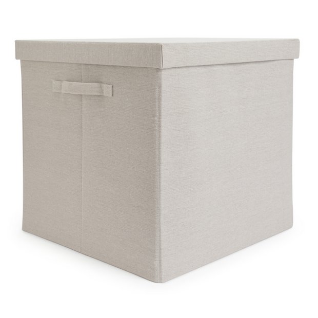 Buy Habitat Fabric Storage Box - Beige | Decorative storage boxes | Habitat