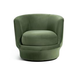 Habitat Ronda Velvet Chair - Olive Green