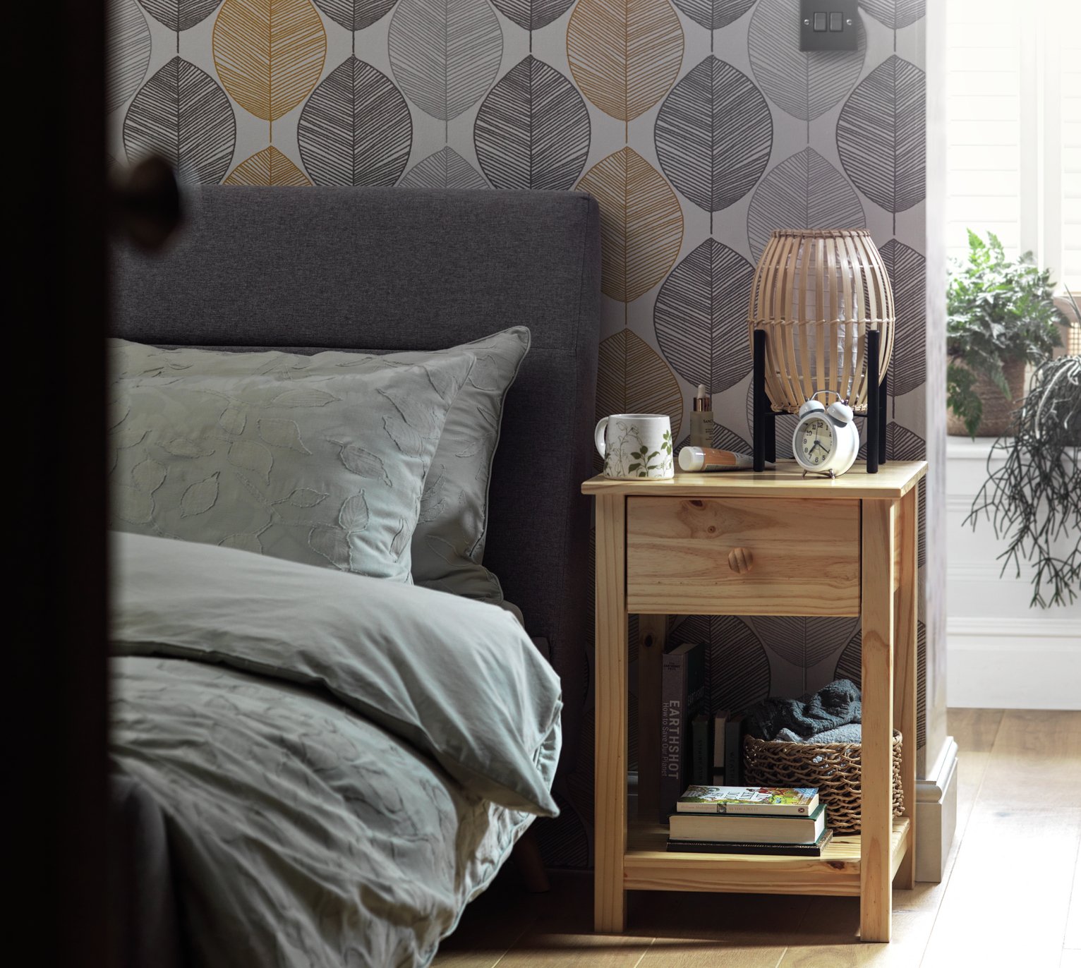 Argos Home Scandinavia 1 Drawer Bedside Table