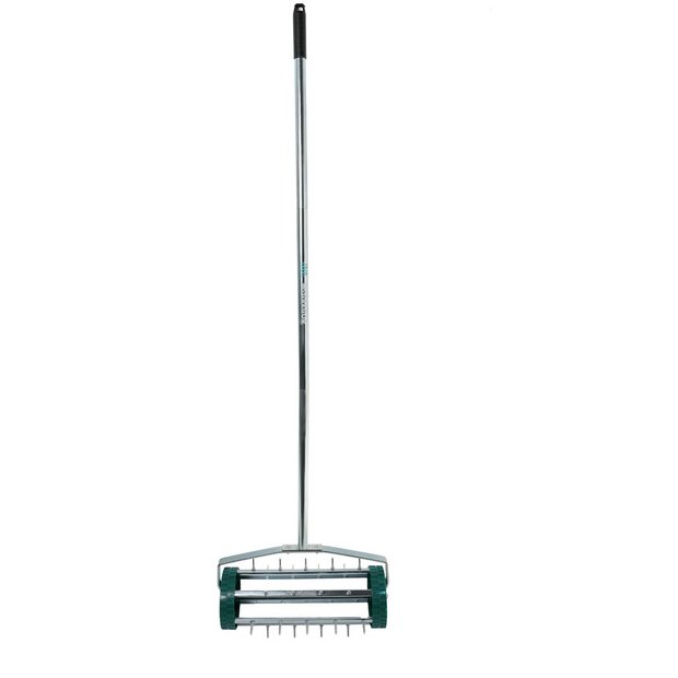 3-in-1 Garden Brush with Telescopic Handle, Wide & Narrow Bristle Brush  Head & Metal Spike for Cleaning Patio, Decking & Driveways