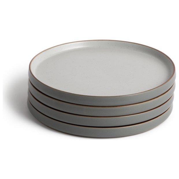 Buy Habitat Speckle Set of 4 Side Plate Grey Plates Argos