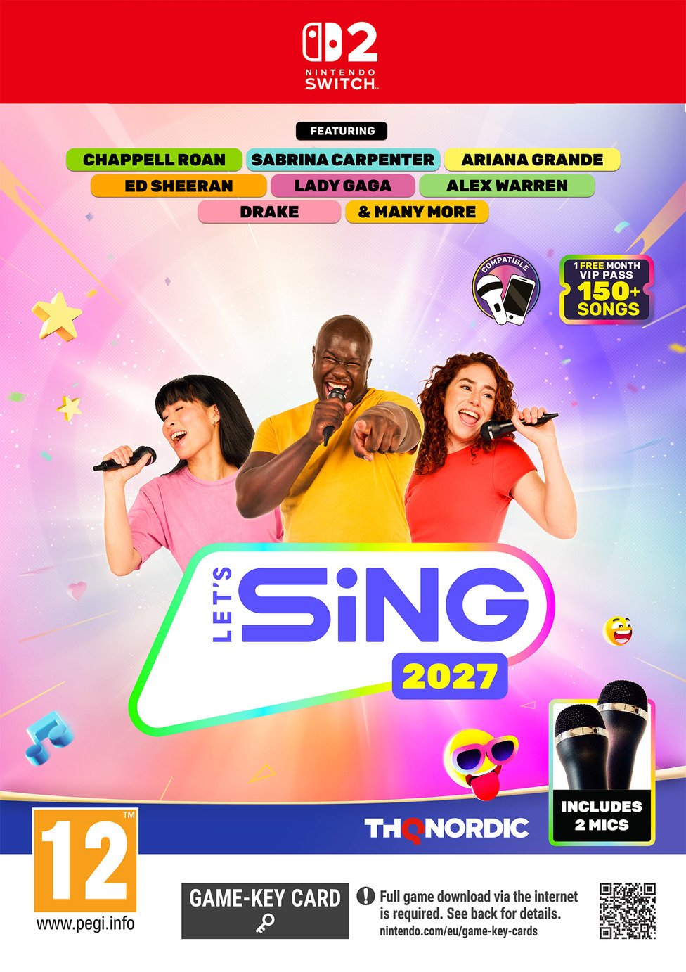 Let's Sing 2027 2 Mic Bundle Nintendo Switch 2 Game Pre-Order