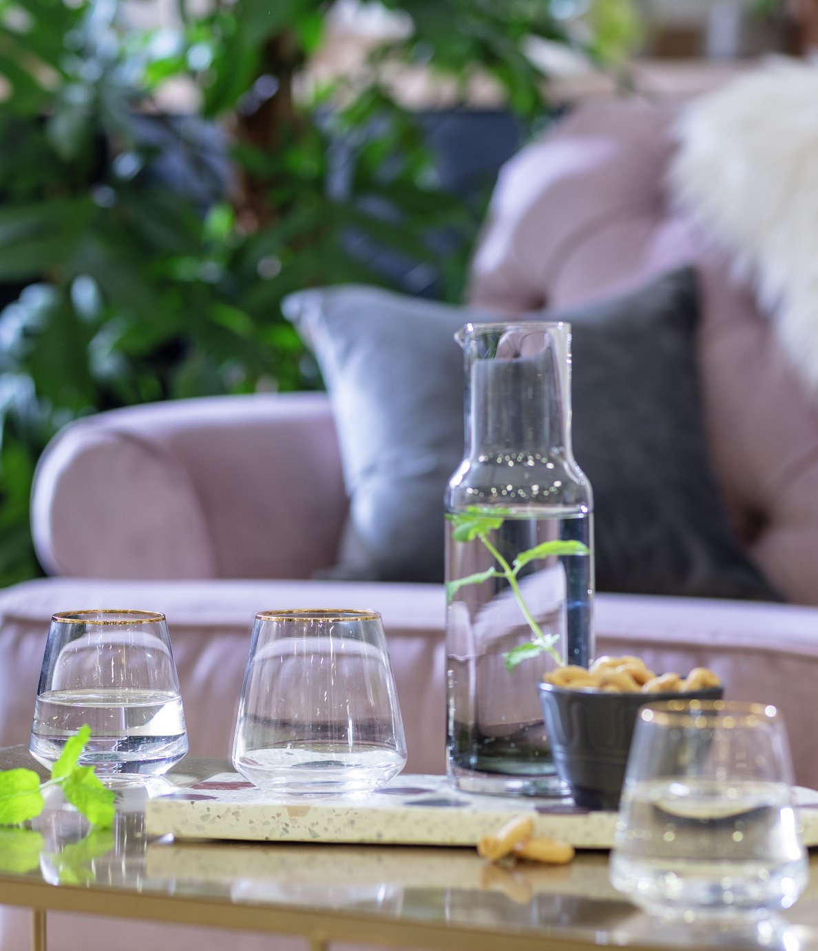 Habitat Set of 4 Gold Rim Tumbler