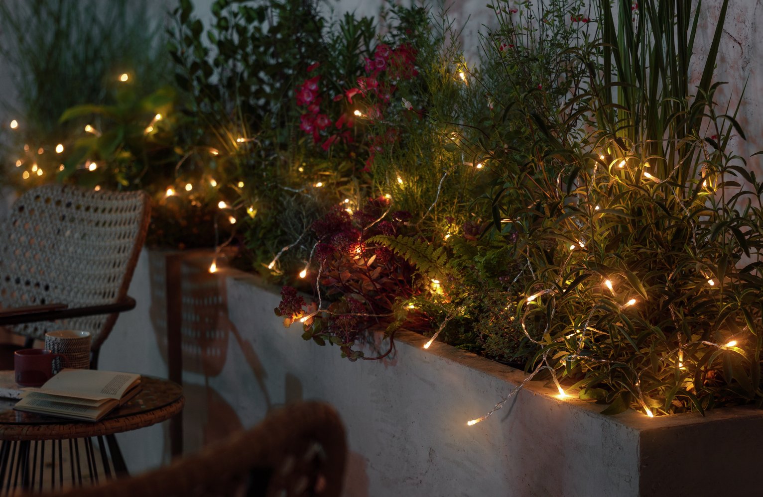 Habitat White Solar LED String Lights