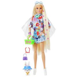 Barbie Extra Doll in Floral 2-Piece Outfit