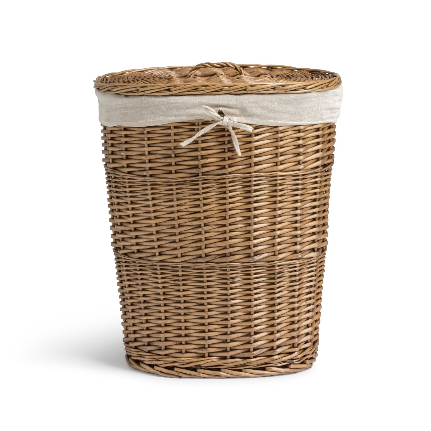 Habitat 60 Litre Oval Willow Linen Basket - Natural