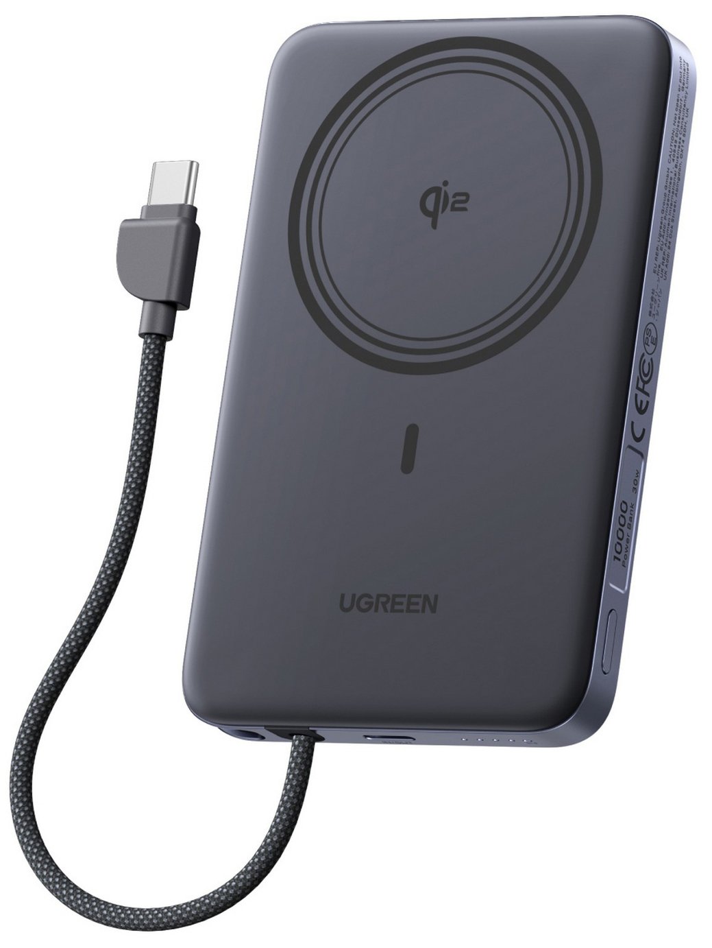 UGREEN MagFlow Air Qi2 15W 10000mAh Magnetic Power Bank with USB-C Cable