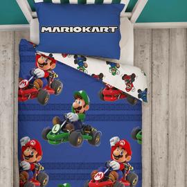Nintendo Kids Mario Checker Multicolour Bedding Set - Single