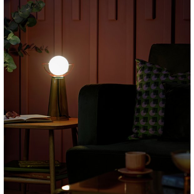 Buy Habitat Pictor Tinted Glass Table Lamp - Green | null | Habitat