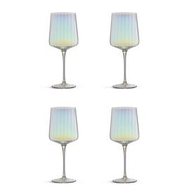 Habitat Iridescent Flute Wine Glass-Set of 4