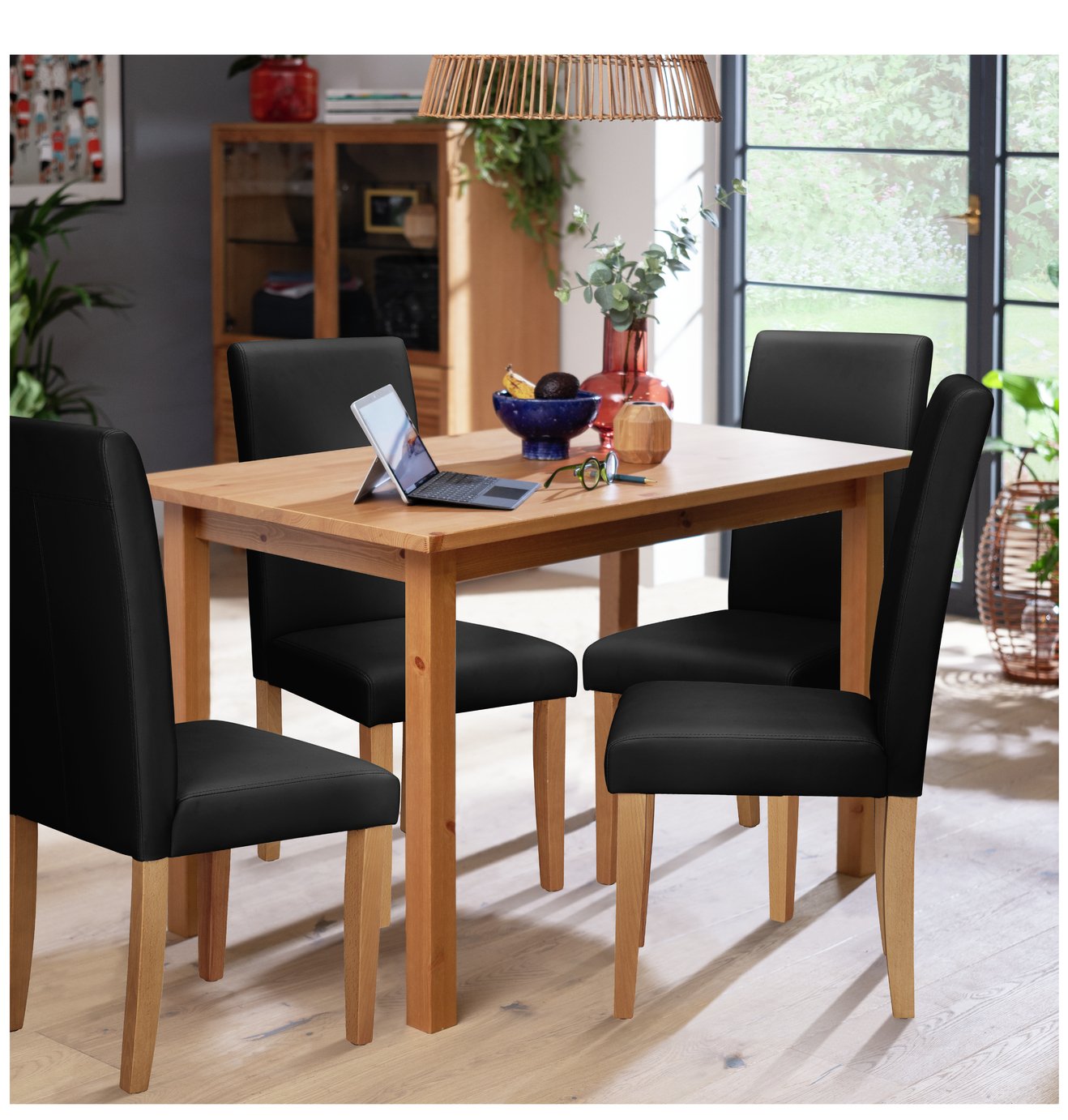 Buy Argos Home Ashdon Oak Dining Table Black Chairs Dining
