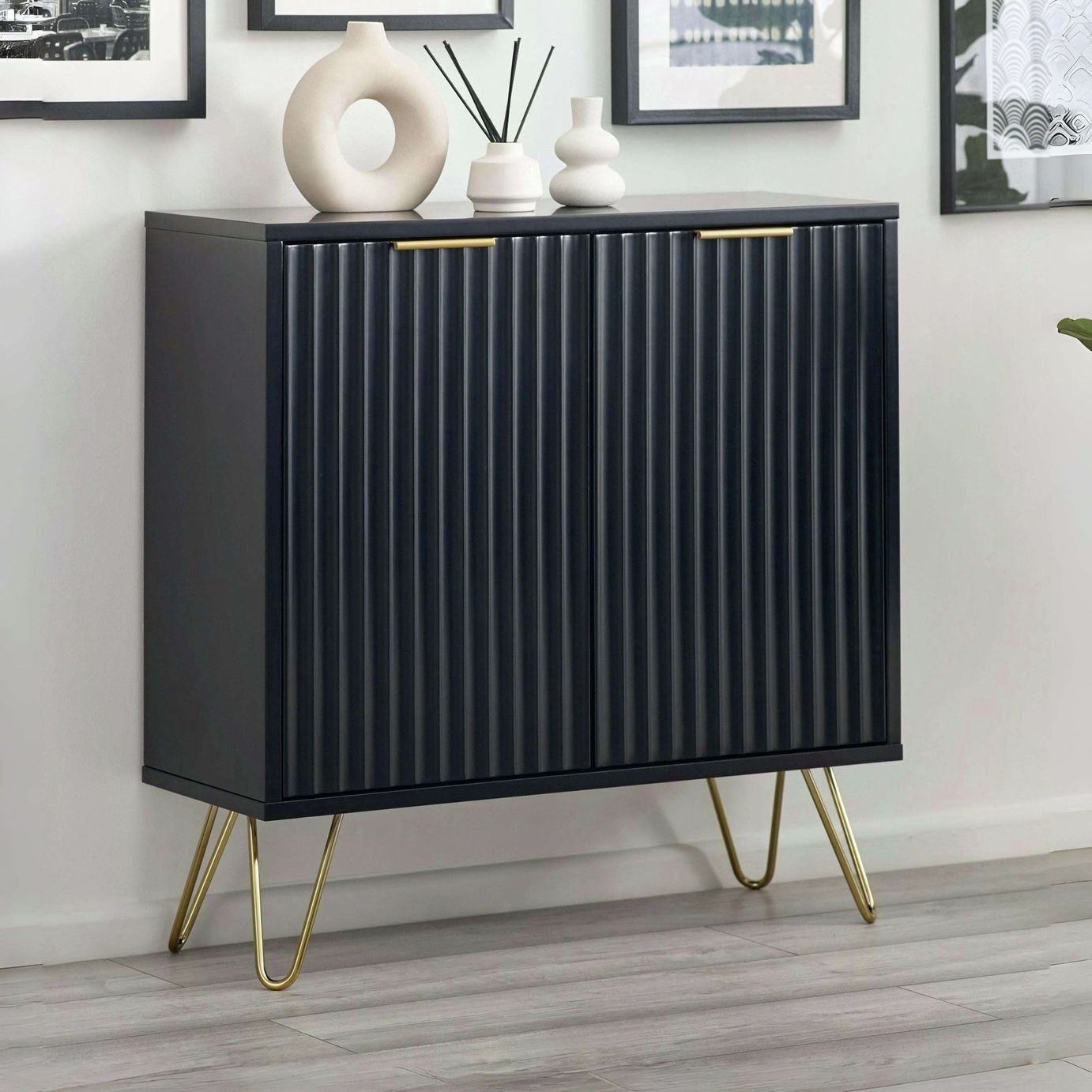 Julian Bowen Murano 2 Door Sideboard - Black