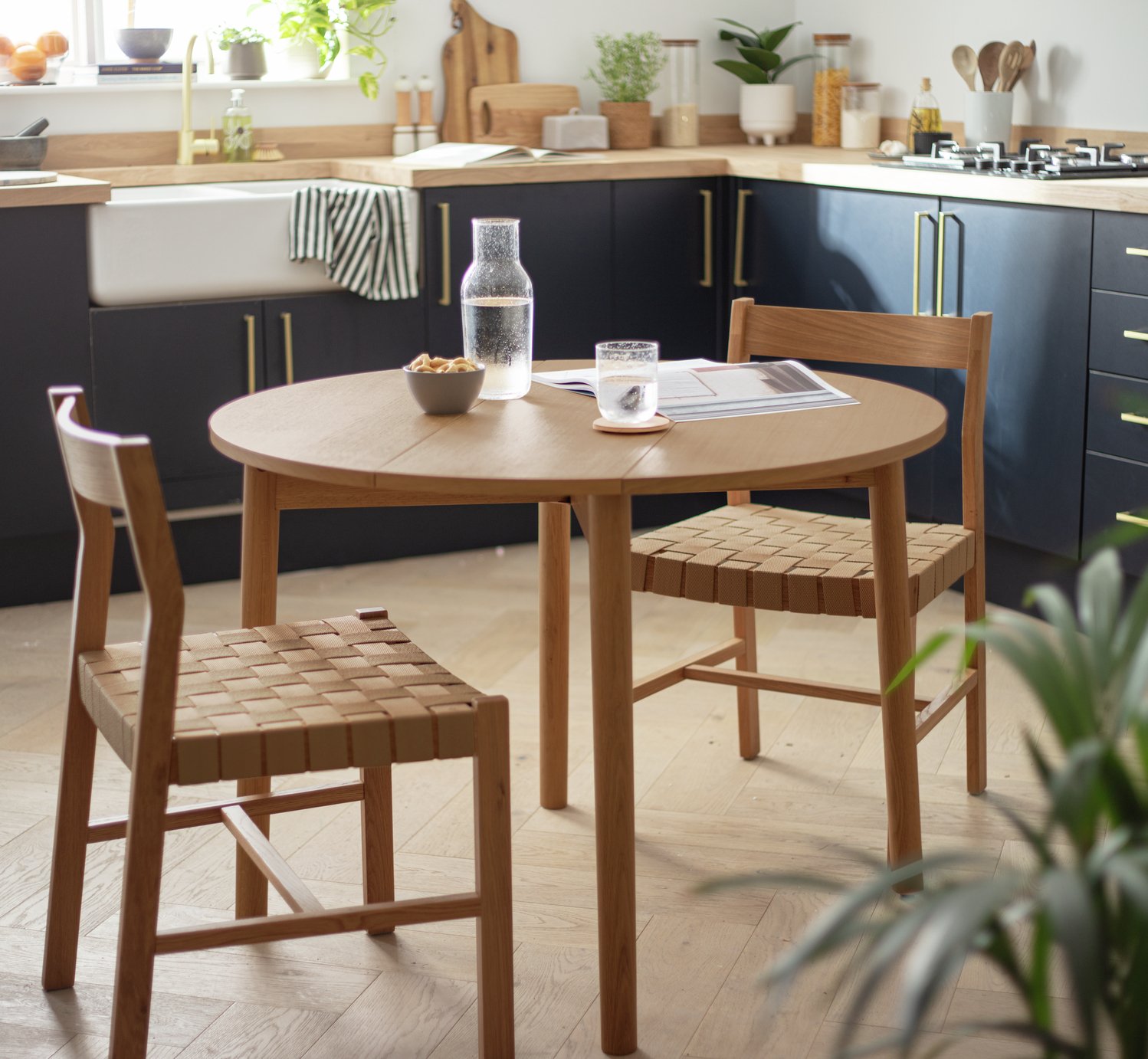 Habitat Jessie Wood 4 Seater Folding Table - Walnut