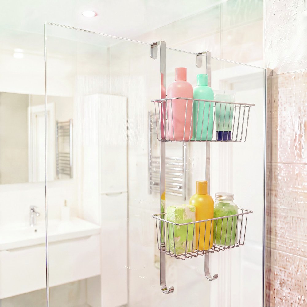 Beldray Antirust 2 Tier Metal Hanging Shower Caddy - Chrome
